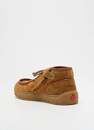Baskets nubuck bout rond marron POM D'API garçon