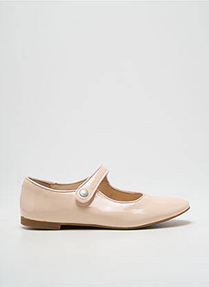 Ballerines tissage vernis chiquet rose POM D'API fille