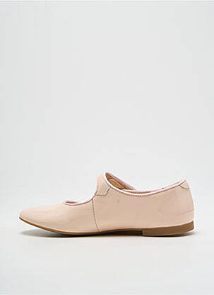 Ballerines tissage vernis chiquet rose POM D'API fille