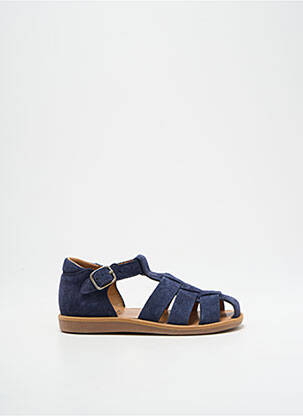 Sandales/nu pieds nubuck bout rond bleu POM D'API garçon