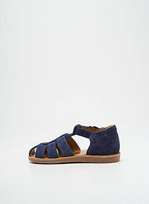 Sandales/nu pieds nubuck bout rond bleu POM D'API garçon