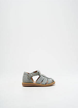 Sandales/nu pieds nubuck bout rond gris POM D'API garçon