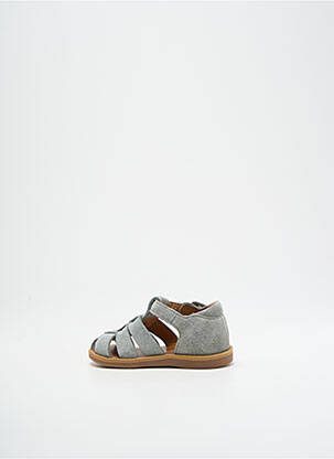 Sandales/nu pieds nubuck bout rond gris POM D'API garçon