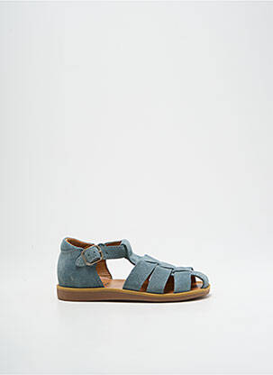 Sandales/nu pieds nubuck bout rond bleu POM D'API garçon