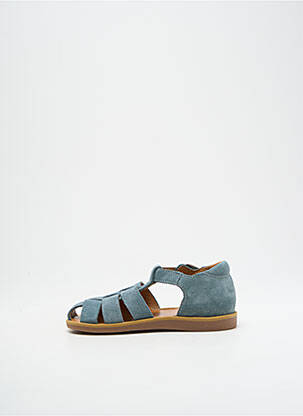 Sandales/nu pieds nubuck bout rond bleu POM D'API garçon