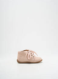 Bottillons nubuck bout rond rose POM D'API fille