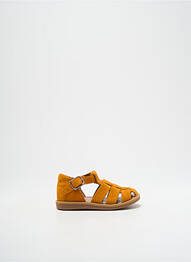 Sandales/nu pieds nubuck bout rond jaune POM D'API garçon