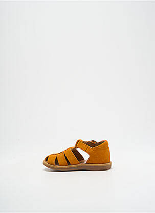 Sandales/nu pieds nubuck bout rond jaune POM D'API garçon