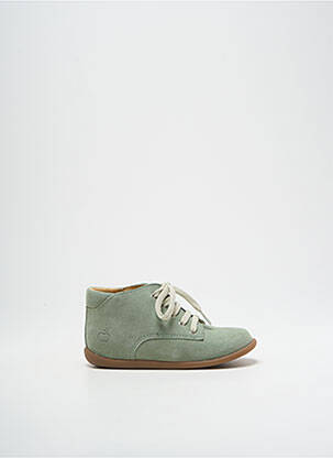 Bottillons nubuck bout rond vert POM D'API garçon