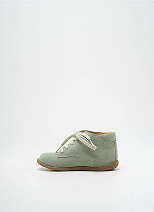 Bottillons nubuck bout rond vert POM D'API garçon