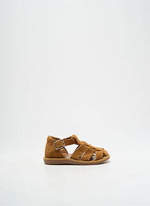 Sandales/nu pieds nubuck bout rond marron POM D'API garcon