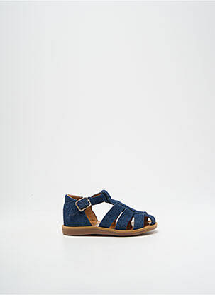 Sandales/nu pieds nubuck bout rond bleu POM D'API garçon