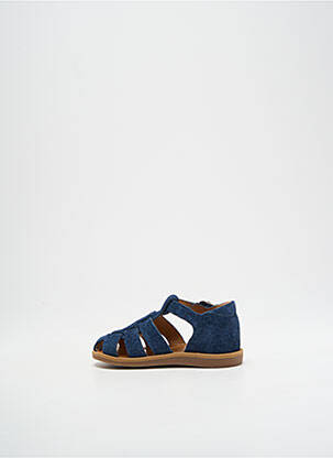 Sandales/nu pieds nubuck bout rond bleu POM D'API garçon