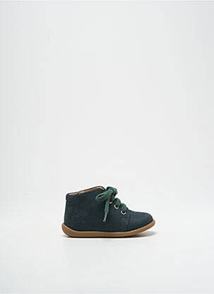 Bottillons nubuck bout rond vert POM D'API garçon