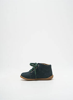 Bottillons nubuck bout rond vert POM D'API garçon