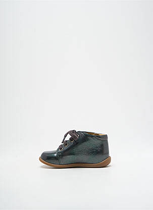 Bottillons fermeture lacets bout rond vert POM D'API enfant