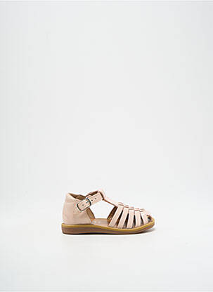 Sandales/nu pieds tissage vernis bout rond rose POM D'API fille