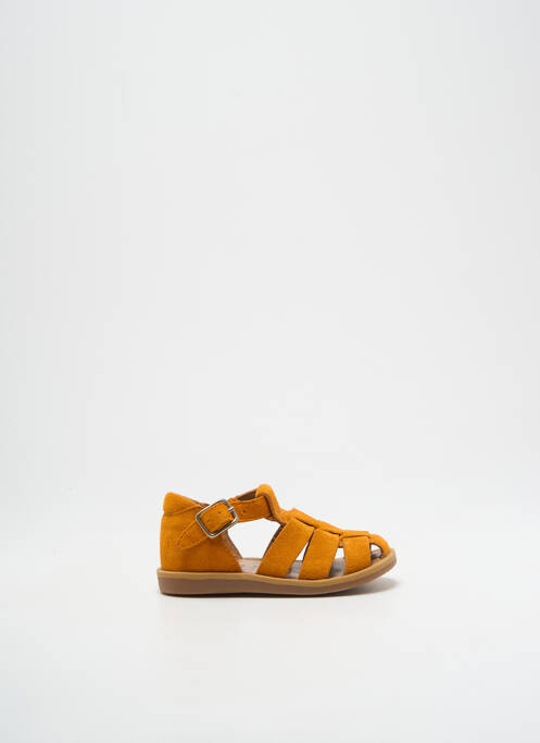 Sandales/nu pieds nubuck bout rond jaune POM D'API garcon