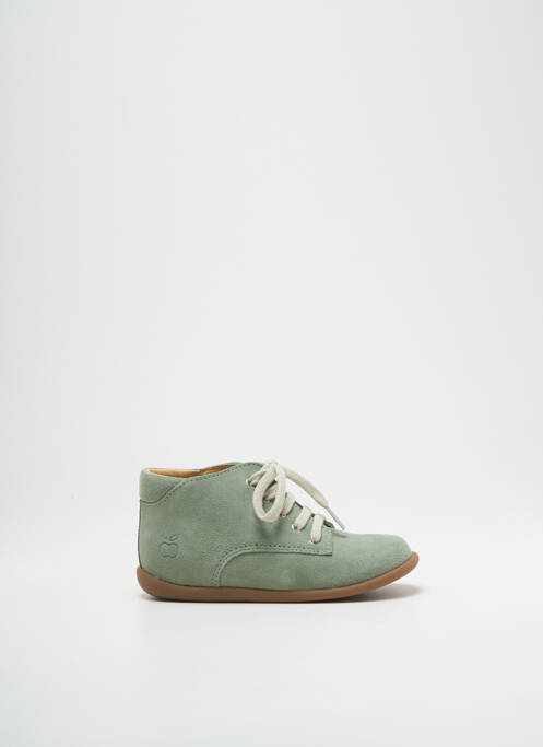 Bottillons nubuck bout rond vert POM D'API garcon
