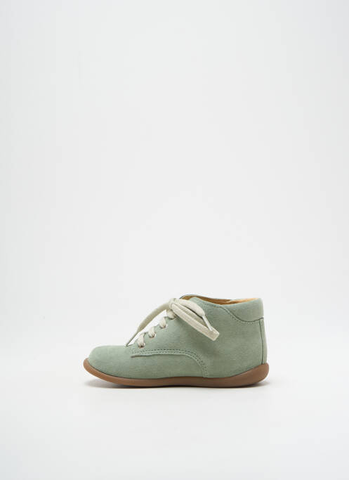 Bottillons nubuck bout rond vert POM D'API garcon