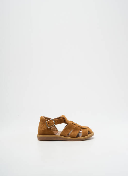 Sandales/nu pieds nubuck bout rond marron POM D'API garcon
