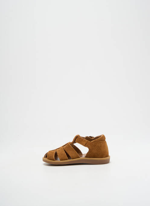 Sandales/nu pieds nubuck bout rond marron POM D'API garcon