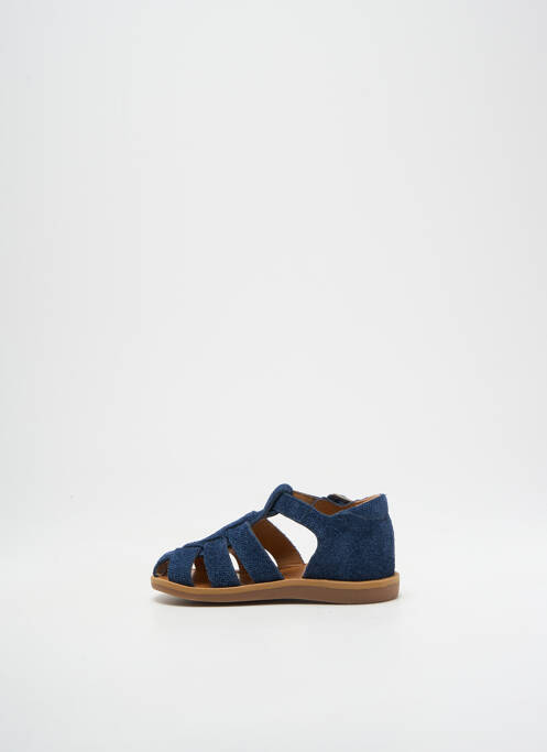 Sandales/nu pieds nubuck bout rond bleu POM D'API garcon