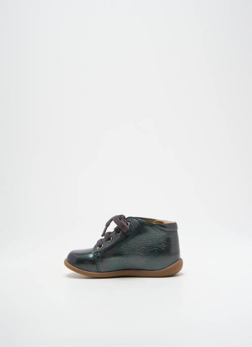 Bottillons fermeture lacets bout rond vert POM D'API enfant