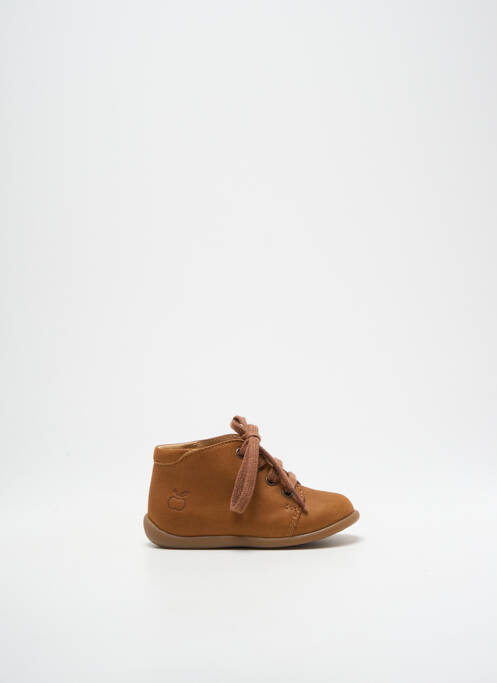 Bottillons fermeture lacets bout rond marron POM D'API garcon