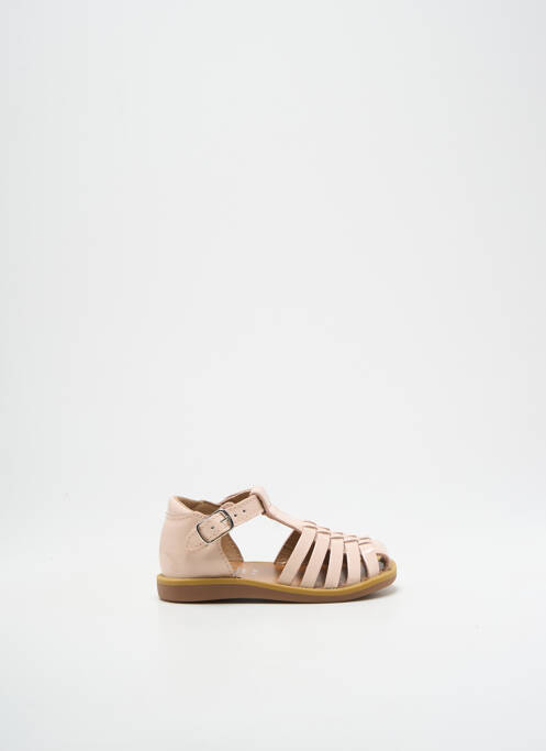 Sandales/nu pieds tissage vernis bout rond rose POM D'API fille