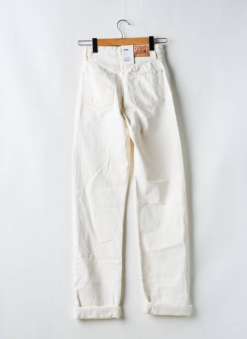 Pantalon droit beige PEPE JEANS X DUA LIPA pour femme