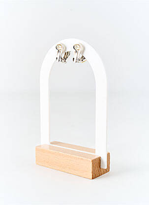 Boucles d’oreilles fermeture fermoir clips argent THABORA femme