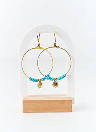 Boucles d’oreilles ornement perles or ROBBEZ MASSON femme