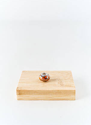 Pendentif matériaux argent orange AMORE & BACI femme