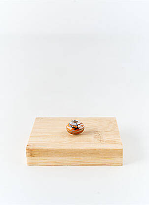 Pendentif matériaux argent orange AMORE & BACI femme