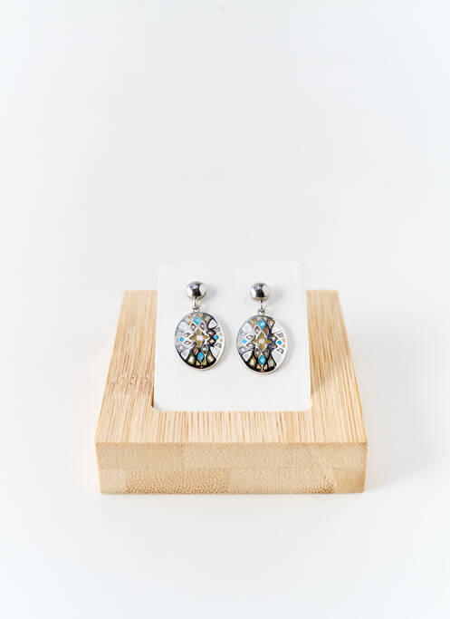 Boucles d’oreilles argent THABORA femme