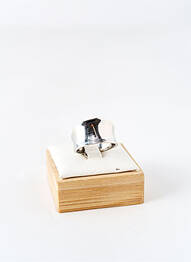 Bague matériaux métal argent ROBBEZ MASSON femme