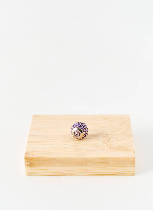 Pendentif ornement oxyde de zirconium violet THABORA femme