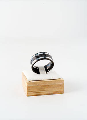 Bague matériaux métal noir ROBBEZ MASSON homme