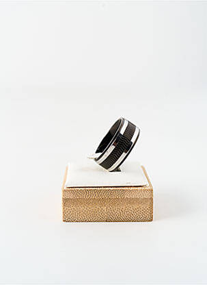 Bague matériaux métal noir ROBBEZ MASSON homme