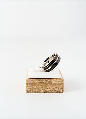 Bague matériaux métal noir ROBBEZ MASSON homme