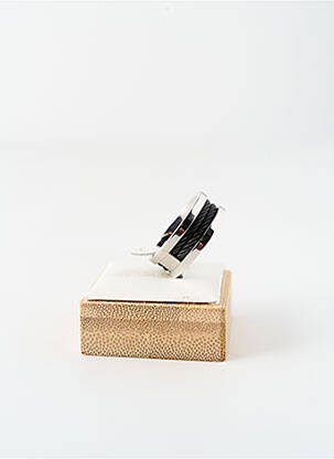 Bague matériaux métal noir ROBBEZ MASSON homme