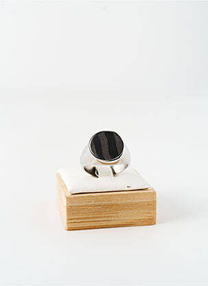Bague matériaux métal noir ROBBEZ MASSON homme