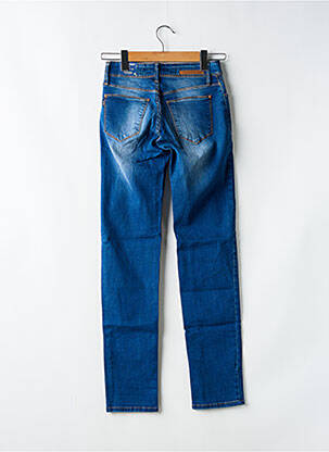 Jeans coupe slim effet usé délavé taille normale bleu TIFFOSI femme
