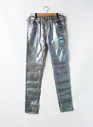 Pantalon slim tissage enduit taille normale argent REPLAY femme