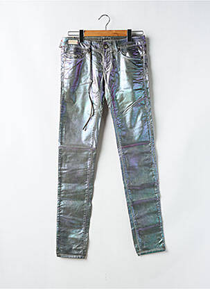 Pantalon slim tissage enduit taille normale argent REPLAY femme