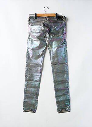Pantalon slim tissage enduit taille normale argent REPLAY femme
