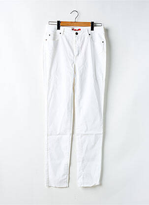 Pantalon slim stretch taille normale blanc OLIVIER PHILIPS femme