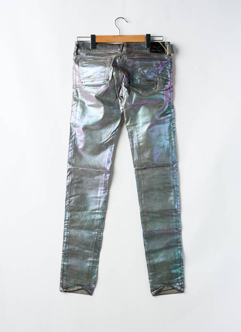 Pantalon slim tissage enduit taille normale argent REPLAY femme
