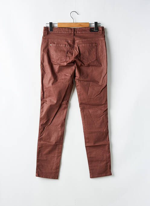 Pantalon slim marron ONE STEP pour femme